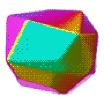 Colorful diamond pixel art vector icon, retro 8 bit video game shiny gem stone Illustrazione stock