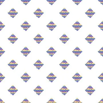 Colorful diamond scales seamless pattern on white background Ilustración de archivo