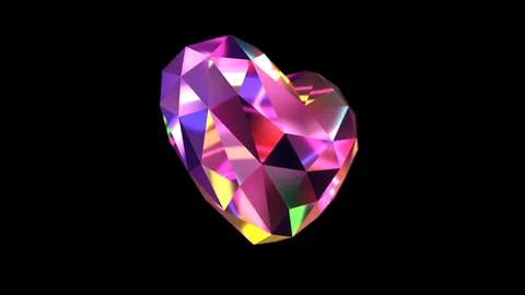 Colorful Diamond Shaped with Lights in Alpha Channel Stock Footage 105149689