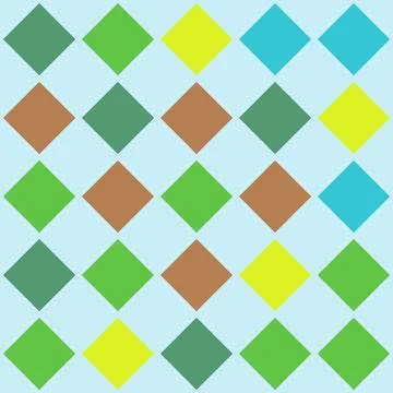 Colorful diamond-shaped pattern design with vibrant geometric tiles Stockillustratie