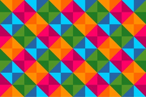 Colorful Diamonds Seamless Pattern Background Design Stock Illustration