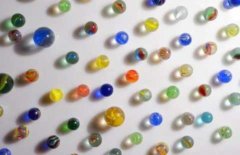 Colorful different Marbles Foto stock