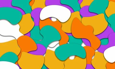 Colorful different shape overlapping layer. Stock Illustration