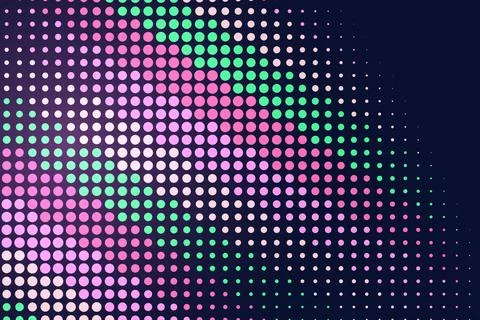 Colorful digital abstract pattern with dots and lines Stock Photos
