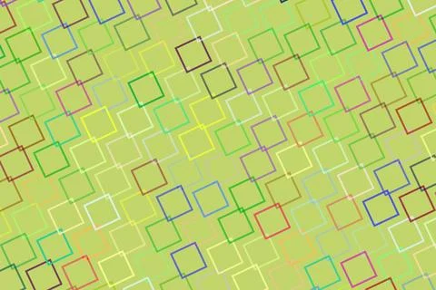 Colorful digital abstract pattern with squares and lines Stock Illustration