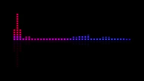Colorful digital audio equalizer visualization Stock Footage 301627380