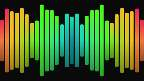 Colorful Digital Audio Spectrum Equalizer Motion Graphic Stock Footage 329264923