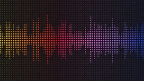 Colorful digital audio spectrum visualization graphic with moving equalizer.. Stock Footage 341025200
