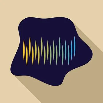 Colorful digital audio waveform vibrating on dark background Stock Illustration