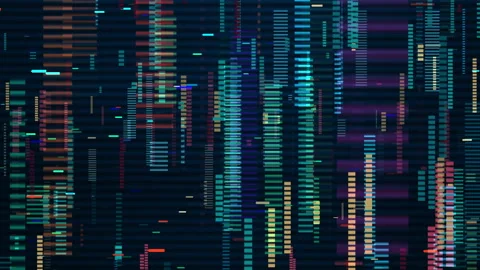 Colorful Digital Barcode Patterns Representing Abstract Data Visualization Stock Footage 311642883