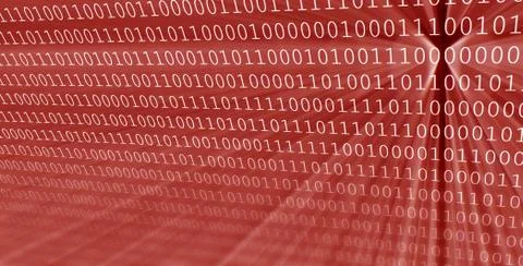 Colorful digital binary data digits and streaming binary code background with Stock Illustration