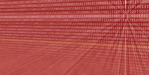 Colorful digital binary data digits and streaming binary code background with Stock Illustration