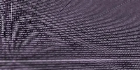 Colorful digital binary data digits and streaming binary code background with Stock Illustration