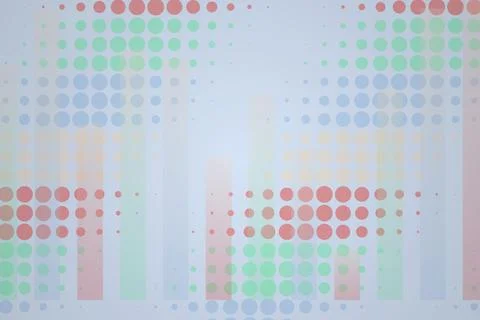 Colorful digital data visualization with dots and bars Stock Photos