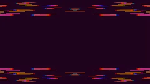 Colorful Digital Glitch Border With Pixel Distortion and Copy Space 스톡 동영상 343481615