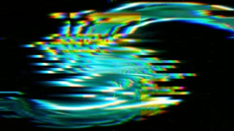 Colorful digital glitch distortion with liquid motion. 4K Video Stock Footage 340378003