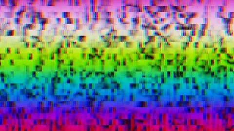 Colorful digital glitch effect on a bright background Stock Footage 339869235
