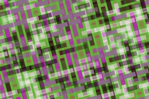 Colorful digital glitch pattern with purple green black Ilustração Stock