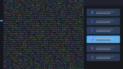 Colorful digital glitch pattern with static screen noise Stock Footage 340393848