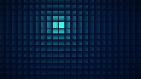 Colorful Digital Grid Squares Loop Background, Abstract Digital Data Techno.. Stock Footage 280845676