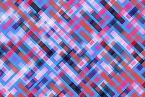 Colorful digital mosaic pattern with pink purple blue shades Stock Illustration
