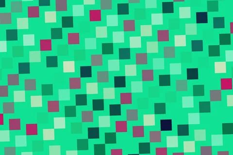 Colorful digital mosaic pattern with squares and rectangles Stock Illustration