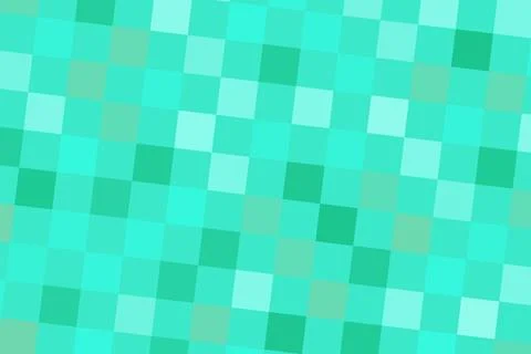 Colorful digital mosaic pattern with squares in blue green Иллюстрация