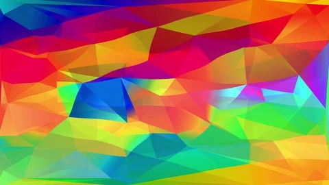 Colorful digital mosaic of triangle and polygon geometric abstract forms Stock Footage 128352003