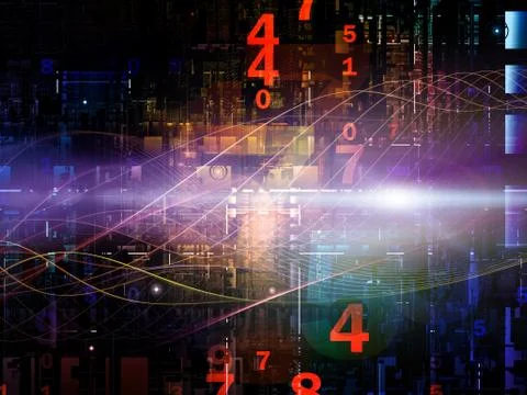 Colorful Digital Network 스톡 일러스트