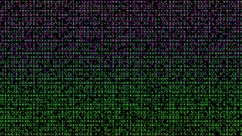 Colorful digital pattern with bright dots on a dark Stock Footage 339514673
