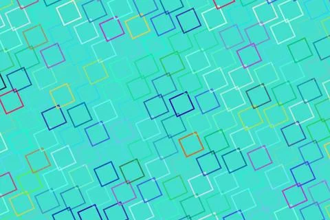 Colorful digital pattern with squares and pixel art Stock Illustration