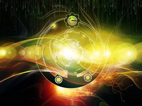 Colorful Digital Processing Stock Illustration