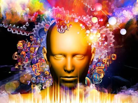 Colorful Digital Science Stock-Illustration