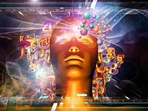Colorful Digital Science Stock-Illustration