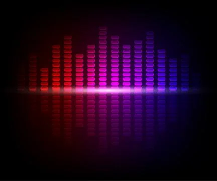 Colorful digital shining equalizer. Vector illustration. Stock Illustration