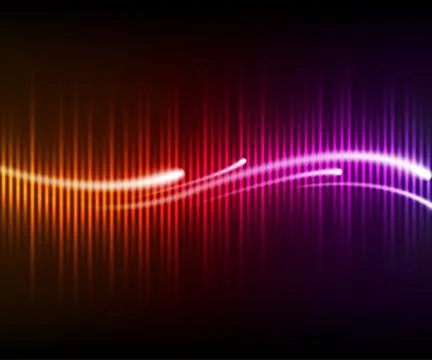 Colorful digital shining equalizer with waves Stock-Illustration