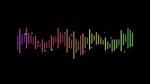 Colorful Digital Sound Wave Equalizer Animation Stock Footage 336430208