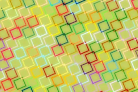 Colorful digital square pattern with bright shades and lines Stock Illustration