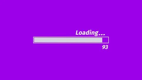 Colorful digital technology waiting loading bar with pink color background. 스톡 일러스트