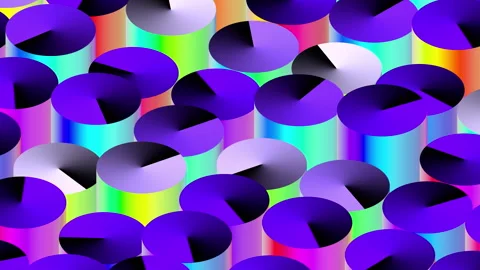 Colorful Disc Shape Background Stock Footage 283010660