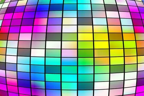 Colorful  disco ball background - texture. Stock Illustration