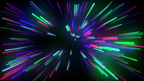 Colorful disco light VJ loop animation. Colorful hyperdrive animation in full HD Stock Footage 127986371