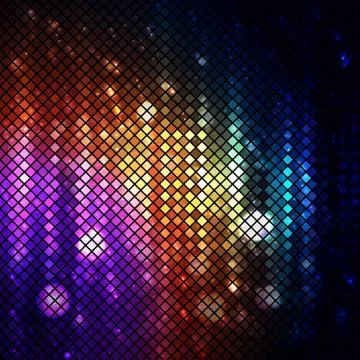 Colorful disco lighten background Stock Illustration