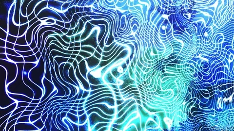 Colorful Distorted Lines Background Animation 库存影片 113608779