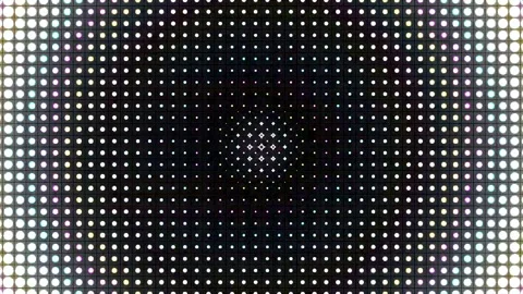 Colorful Dither Star Circle Effect Animation Loop Stock Footage 287829803