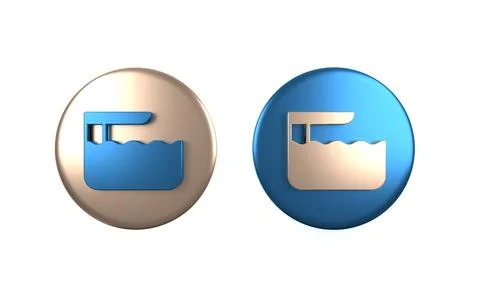 Colorful Diving board or springboard icon isolated on white background. Cir.. Stock Illustration