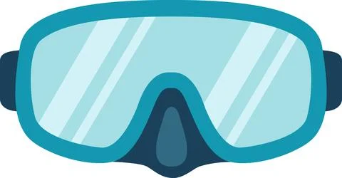 Colorful Diving Mask Resting on a Flat Surface During Daytime Stock Illustration