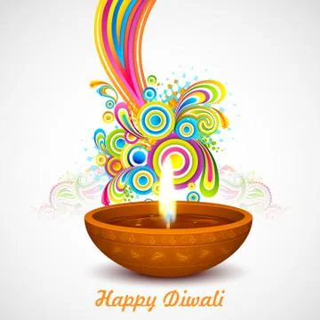 Colorful Diwali Stock Illustration
