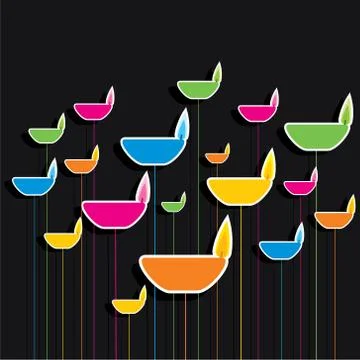 Colorful diya pattern bakground vector Stock Illustration