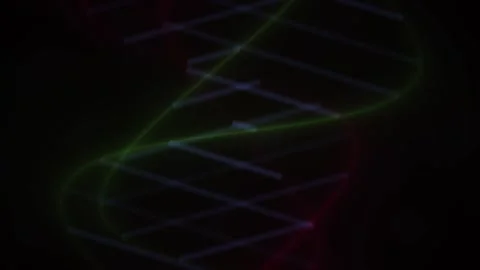 Colorful DNA double helix structure animation. Stock Footage 335105300